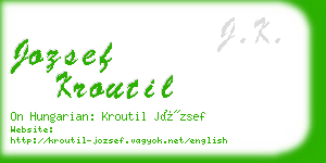 jozsef kroutil business card